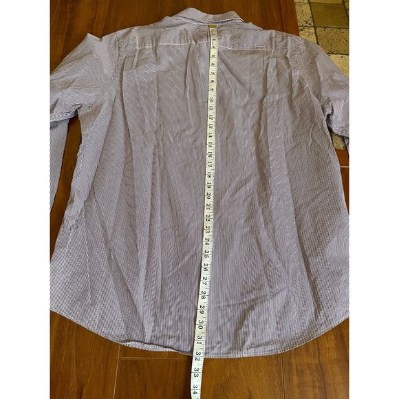 BANANA REPUBLIC Mens Cotton Long Sleeve Buttoned Striped Shirt size XL - Picture 9 of 11